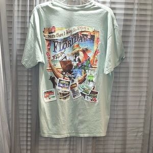 LOWER LATITUDES Men’s Short Sleeve T-shirt. Florida. Sz L. Pre-owned.